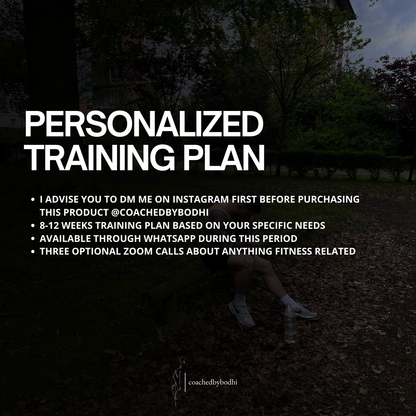 Personalized Training plan